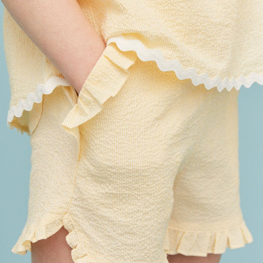 Seersucker Girl Frill Shorts