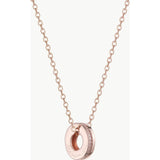 Personalized Crystal Unity Name Necklace, 18k Rose Gold Plated