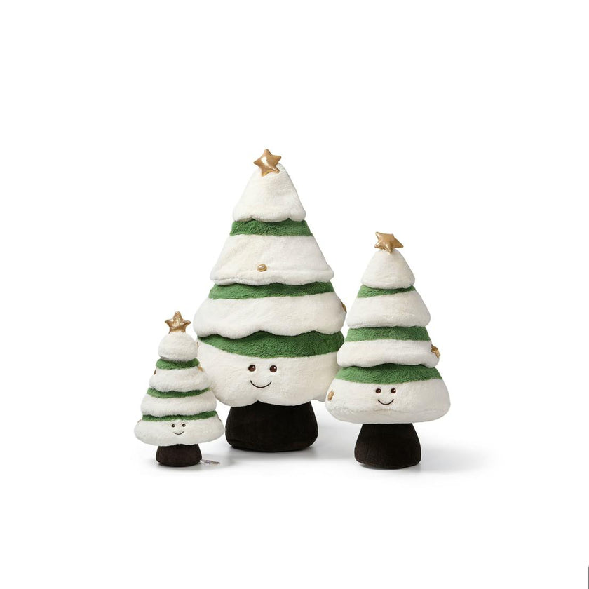 Snowy Christmas Tree Weighted Plush 14"