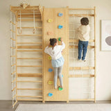 Walnut | Swedish Ladder Jungle Gym - Wall Mounted