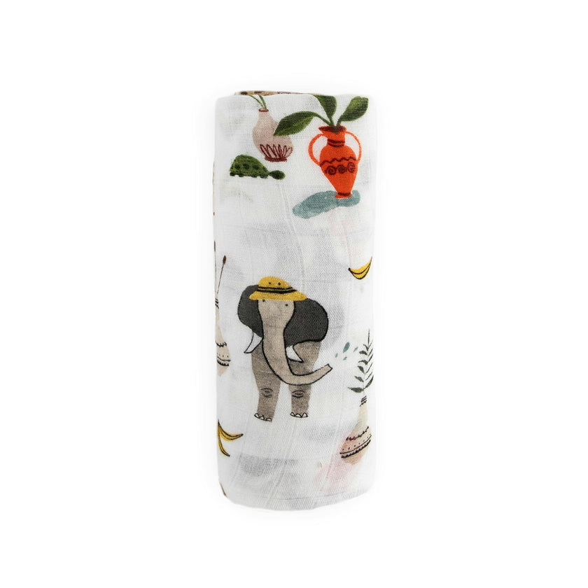 Deluxe Muslin Swaddle Blanket - Safari Social
