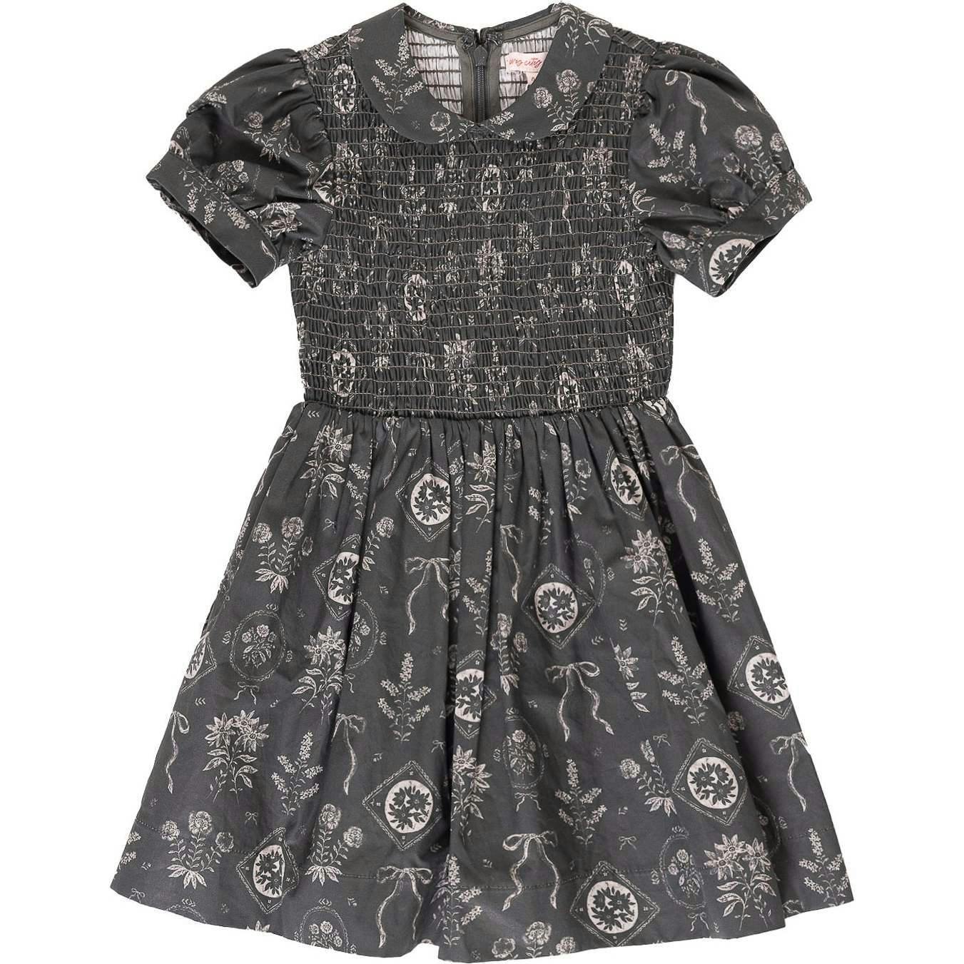 Mini Keegan Dress in Green Vintage Bouquet