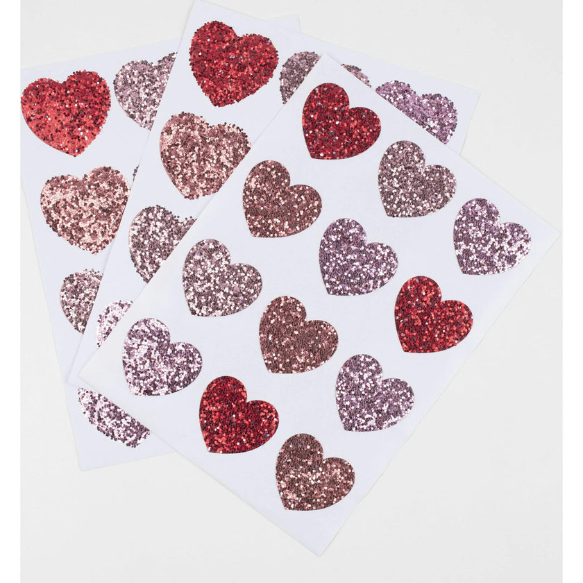 Glitter Heart Stickers