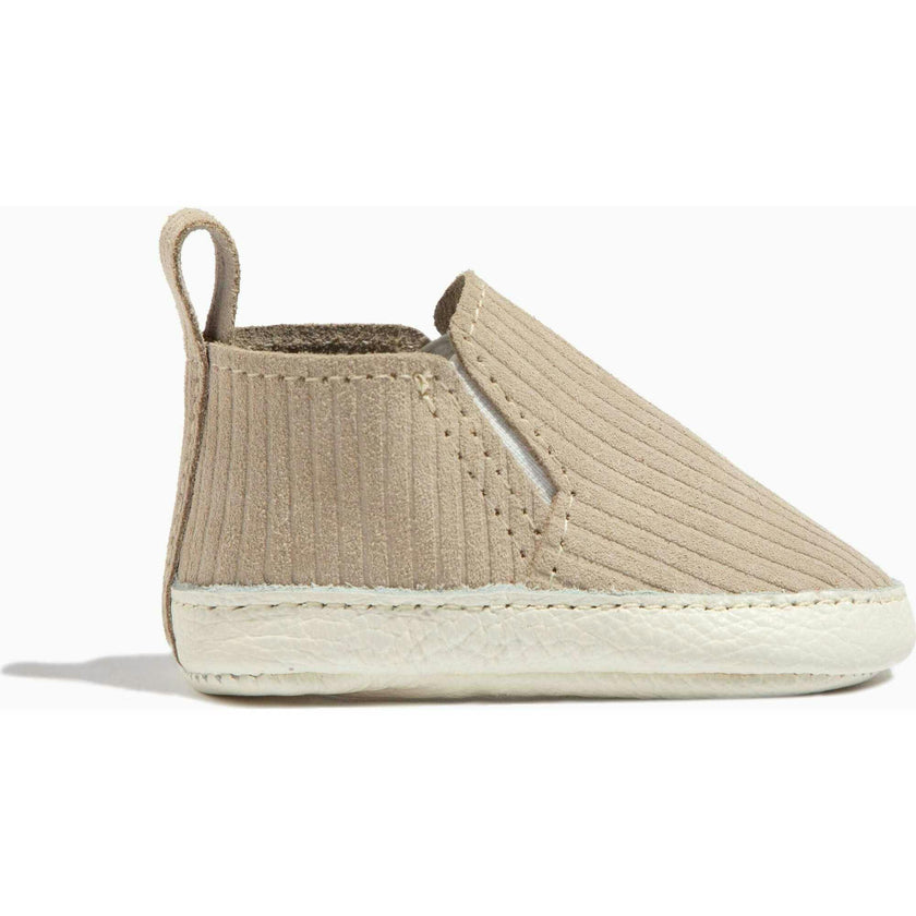 Oat Ribbed Slip On Baby Shoe