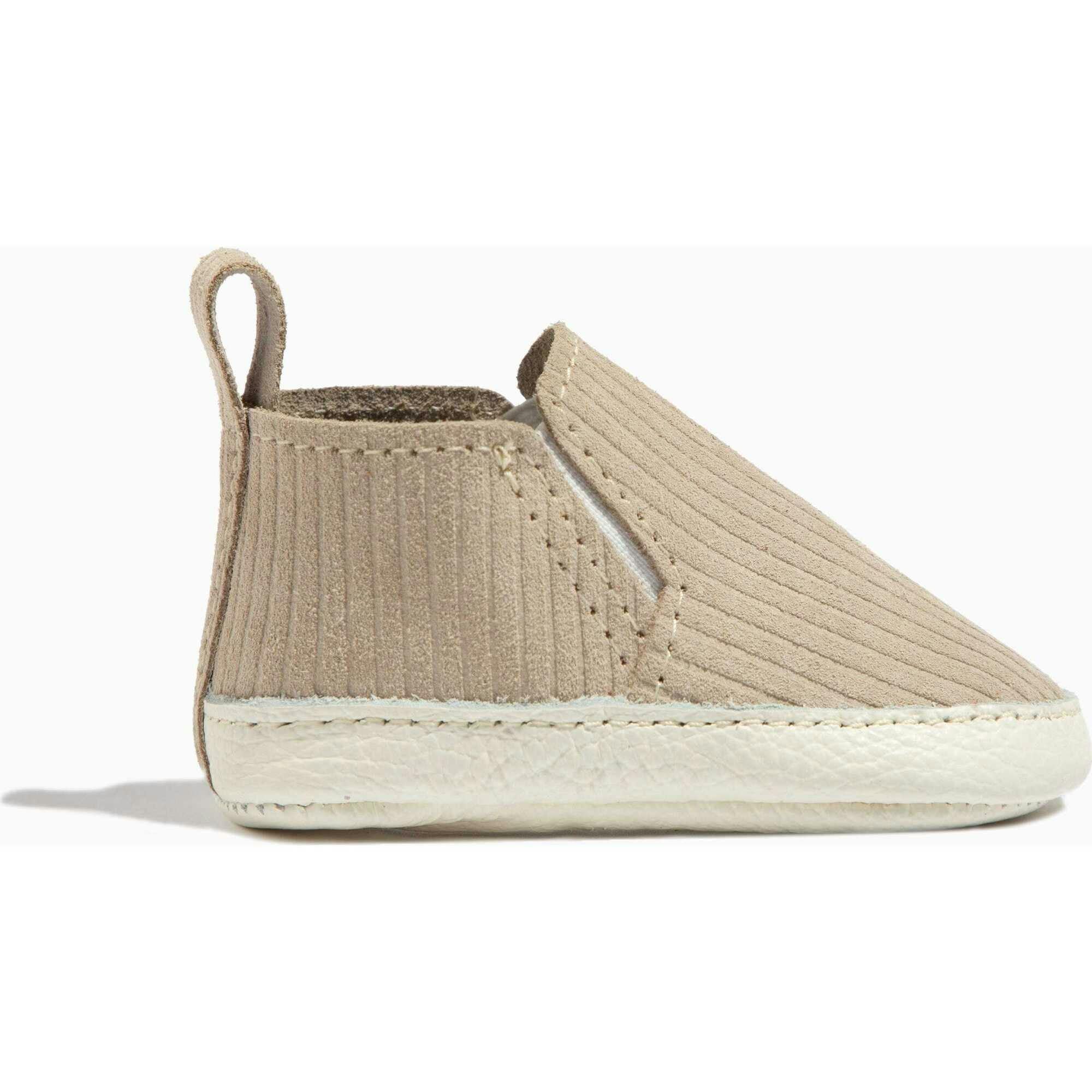 Oat Ribbed Slip On Baby Shoe