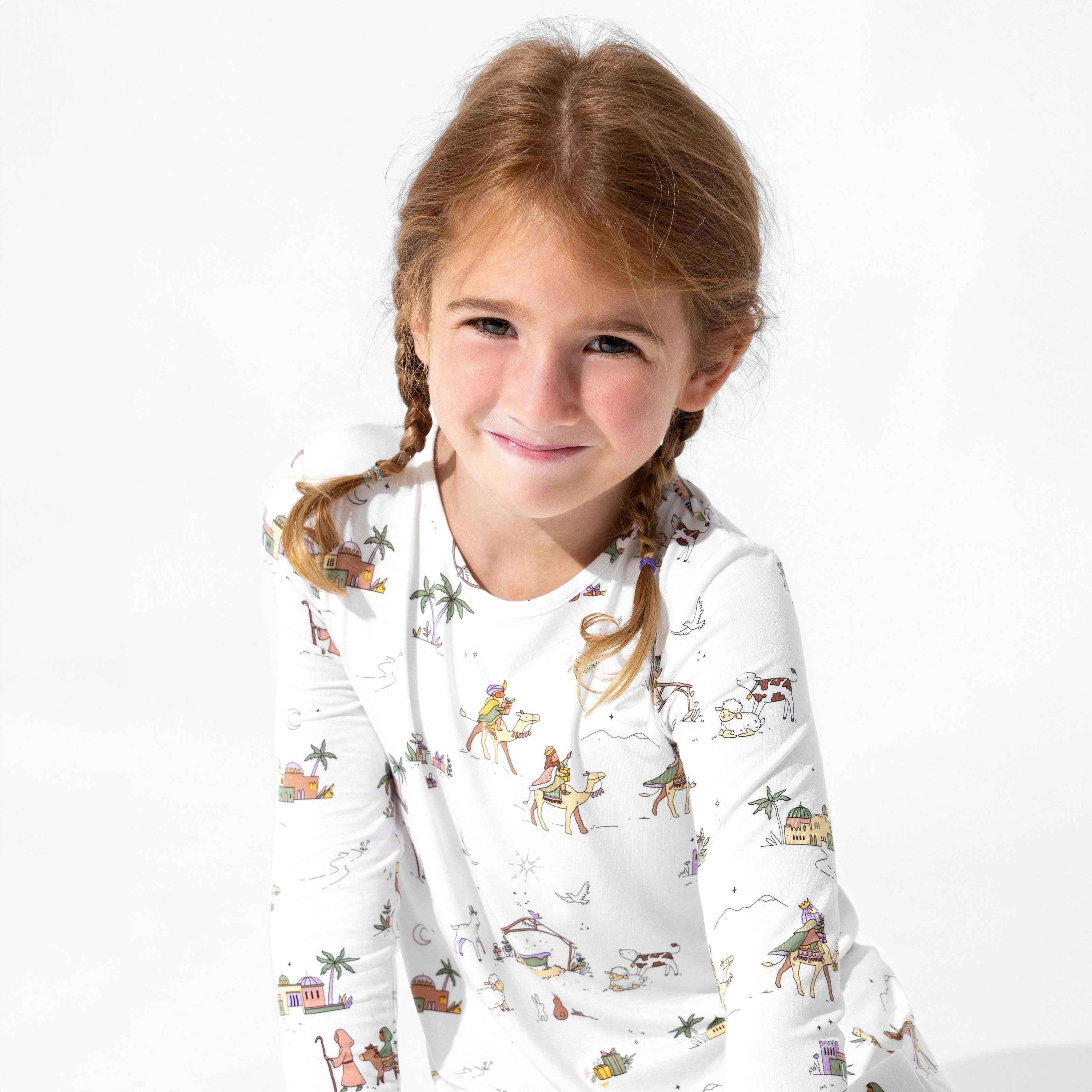 Yuletide Bamboo Girls' Long Sleeve Dress