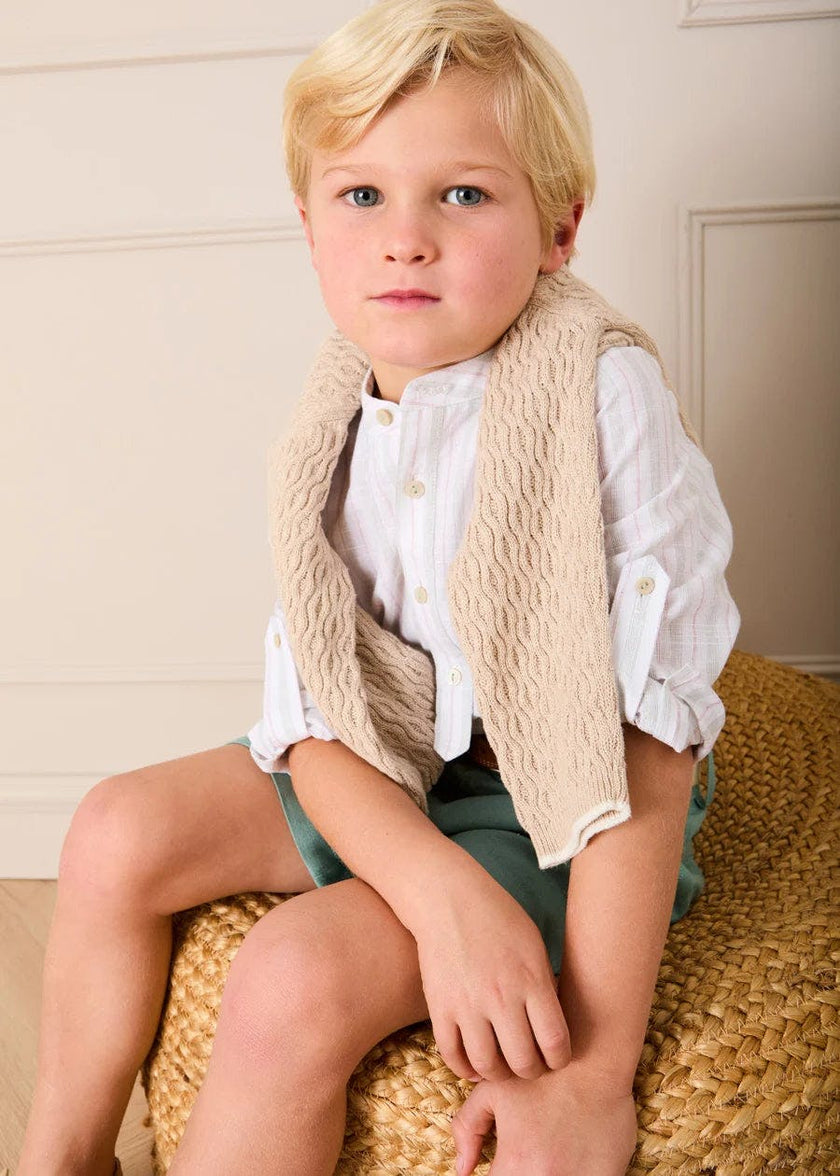 Wave Knit Jumper in Beige (3-10yrs)