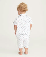 Baby's Twill Summer Romper in Anchors Away White