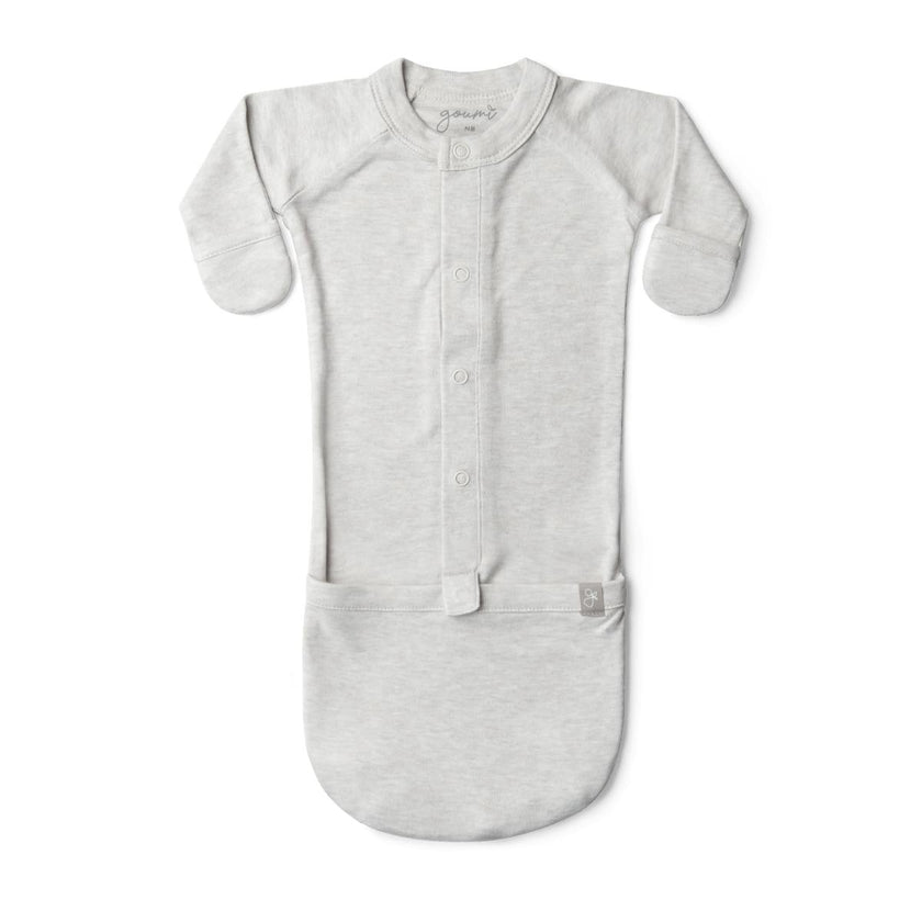 24 HOUR CONVERTIBLE GOWN | STORM GRAY — Bamboo Organic Cotton Blend, Preemie–6M