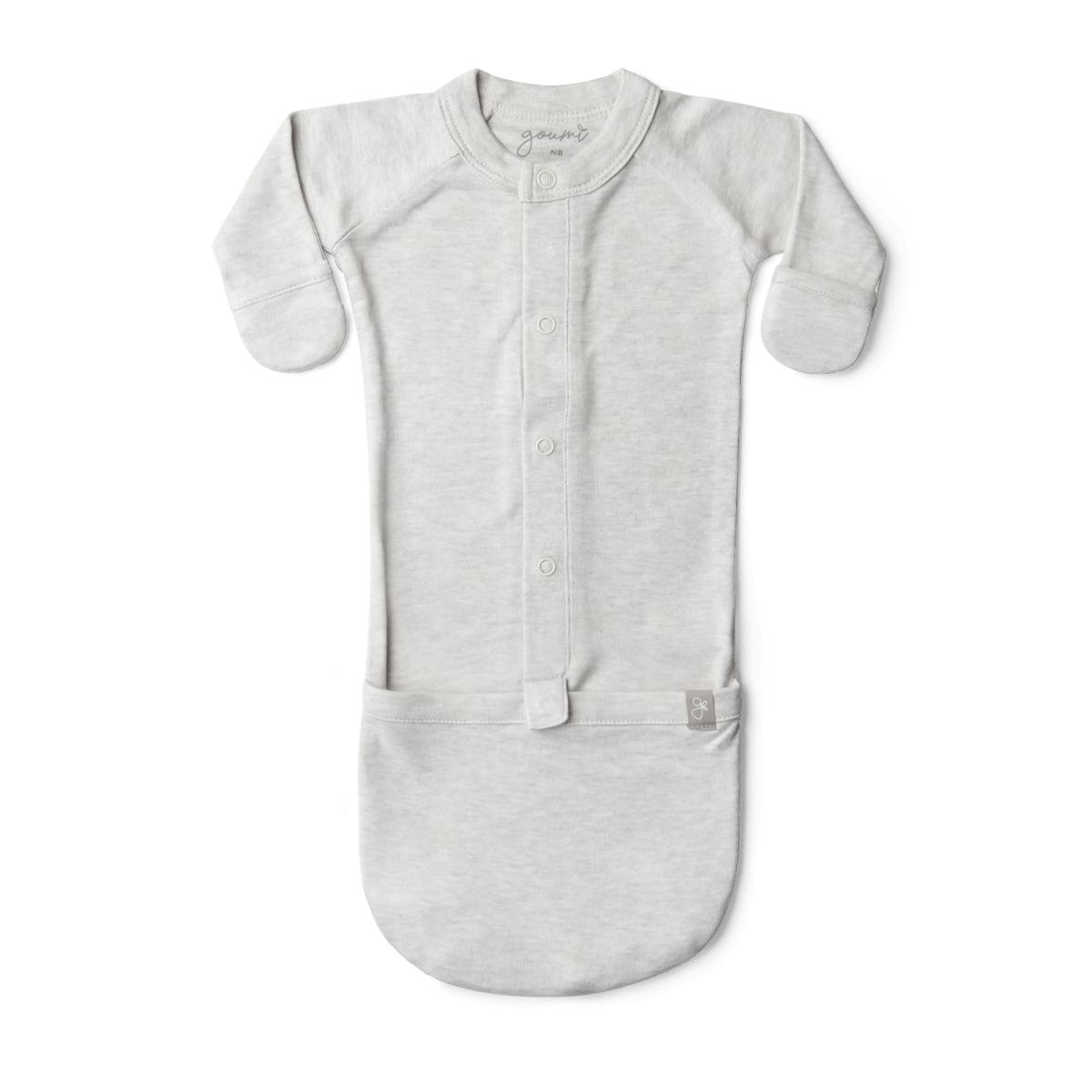 24 HOUR CONVERTIBLE GOWN | STORM GRAY — Bamboo Organic Cotton Blend, Preemie–6M