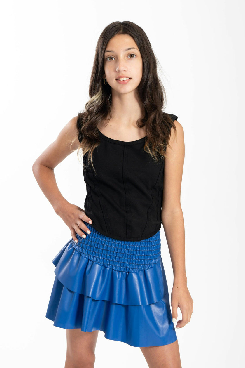 Kids Leather Julia Skirt