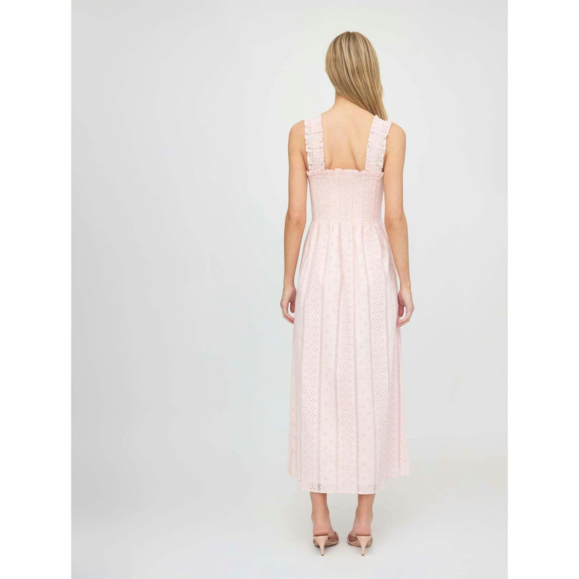 The Rosetta Nap Dress - Pink Broderie Voile