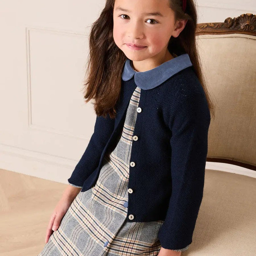 Openwork Cardigan in Navy (6mths-10yrs)