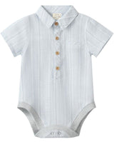 CHAMBRAY TEXTURED STRIPE HELFORD WOVEN ONESIE