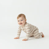 Organic 2-Way Zip Romper - Terra Stripes