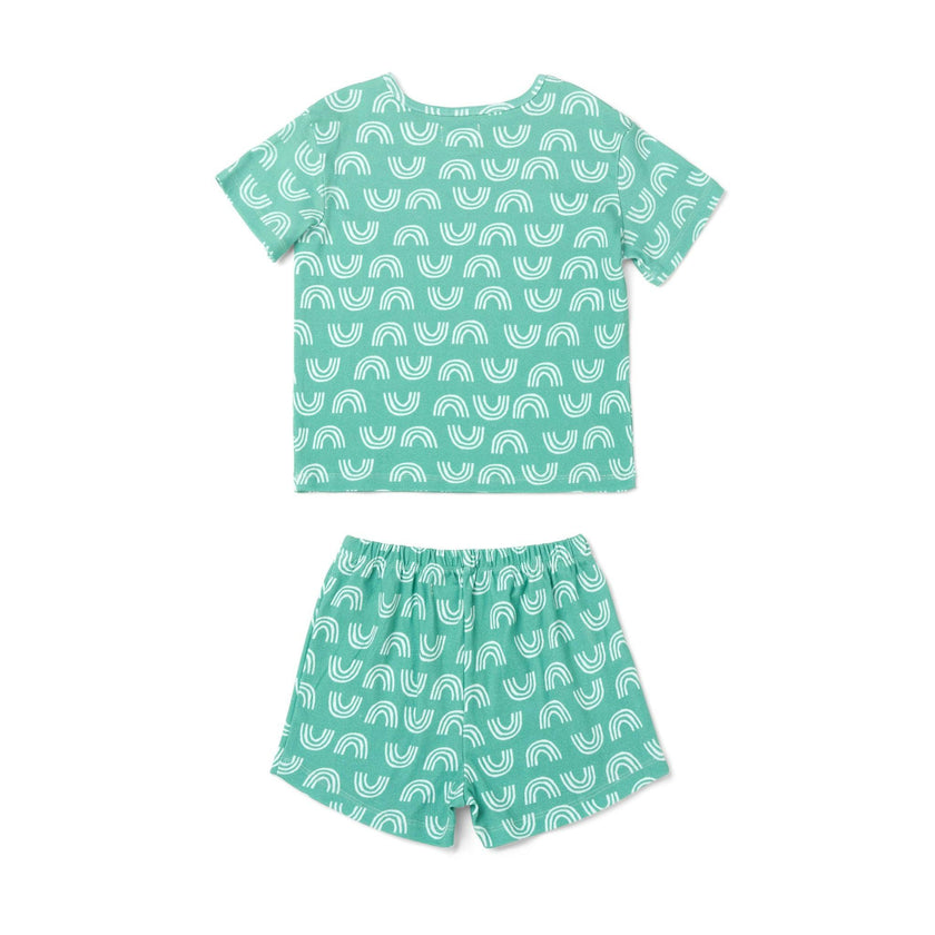 Rainbow Print 2-Piece Short Sleeve Tee & Short Playset