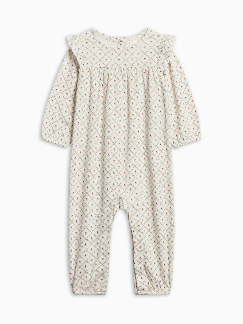 Jine Ruffle Sleeve Romper - Hedge Floral