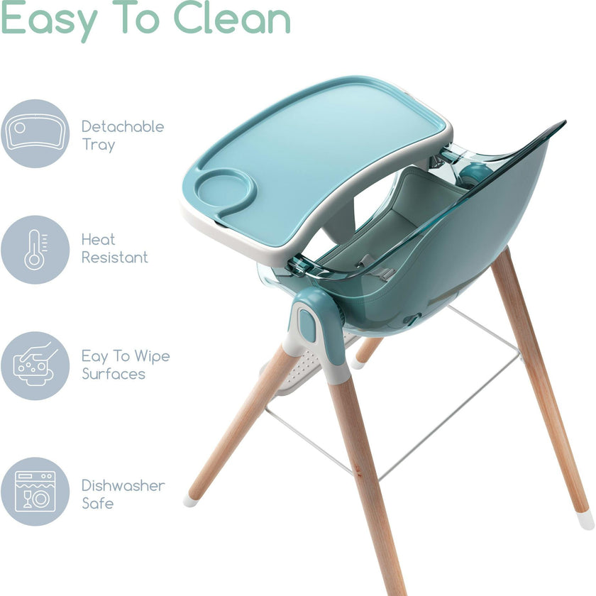 Children of Design 6 in 1 Deluxe High Chair with Cushion