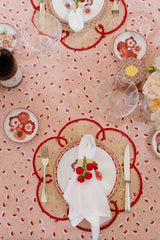 La Leccia Tablecloth in Dark Pink