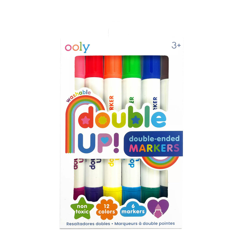 Double Up! Double-Ended Markers - 12 Colors - Set of 6