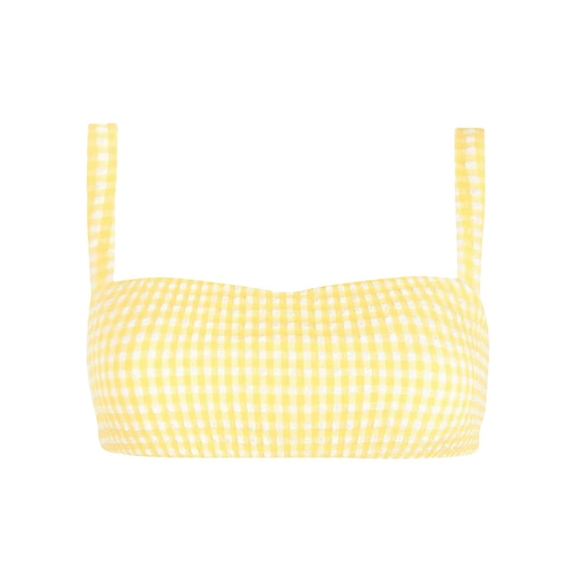 women's soleil gingham bandeau bikini top