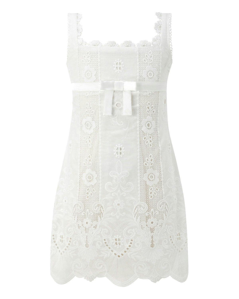 Josephine Embroidered Mini Dress