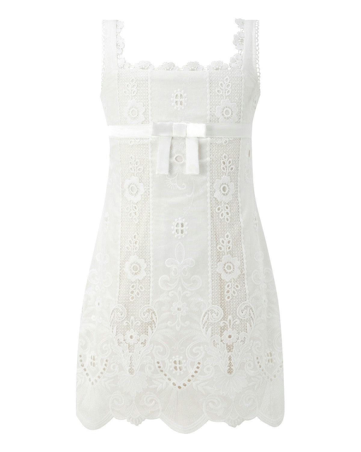 Josephine Embroidered Mini Dress