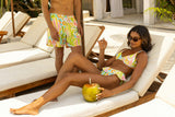 The Desert Island - Banded Sporty Bikini Bottom with Ruffle