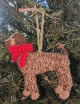 German Short Haired Pointer Dog Hand Knit Christmas Ornament