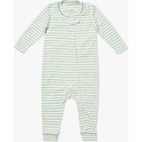 Ziggy Zip Romper, Dusty Seafoam Mini Stripe