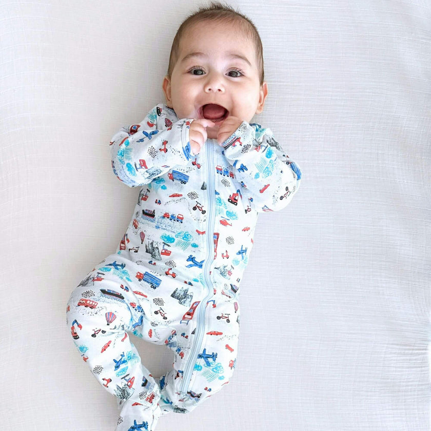 Organic Zippered Footed Onesie