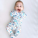 Organic Zippered Footed Onesie