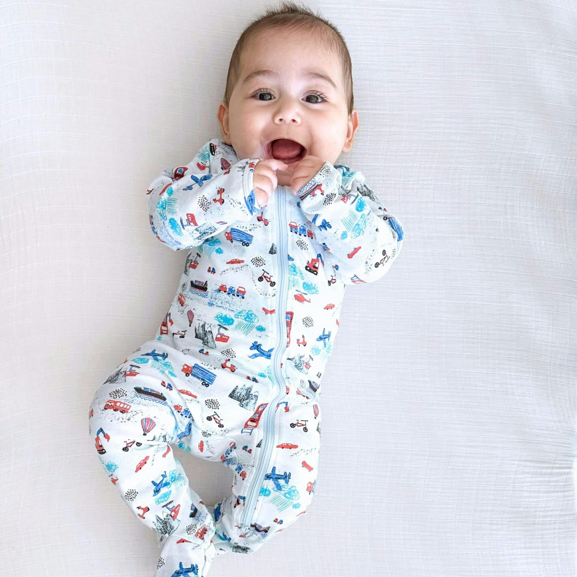 Organic Zippered Footed Onesie