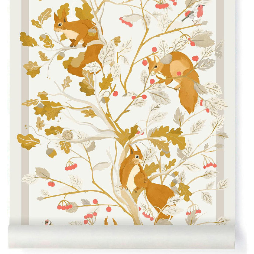 Papier peint CASSE-NOISETTE coloris Or