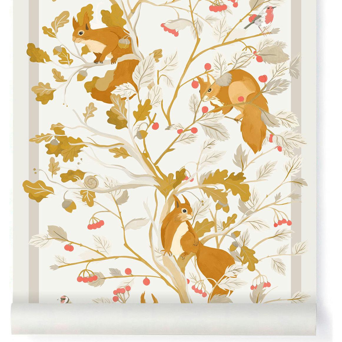Papier peint CASSE-NOISETTE coloris Or