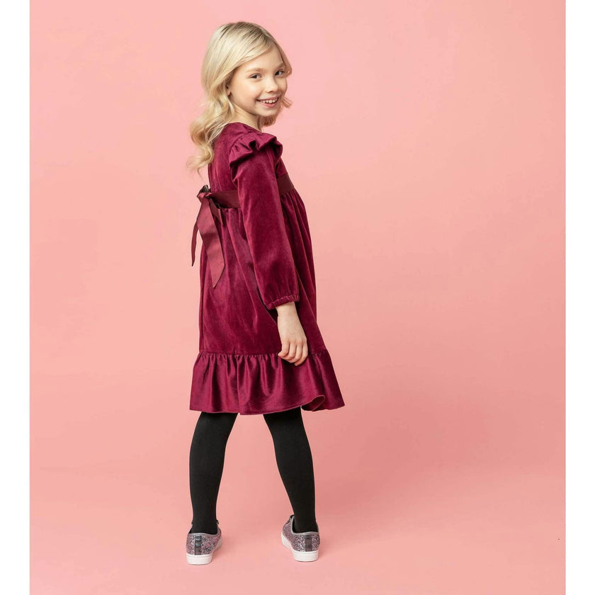 Chloe Velvet & Satin Bow Party Dress