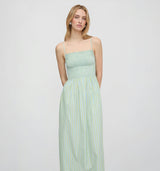 The Isabel Nap Dress - Blue/Green Stripe
