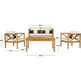 Nunzio 4-Piece Outdoor Set with Accent Pillows