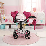 Bayer Design Dolls: Neo Twin Doll Pram - Hot Pink