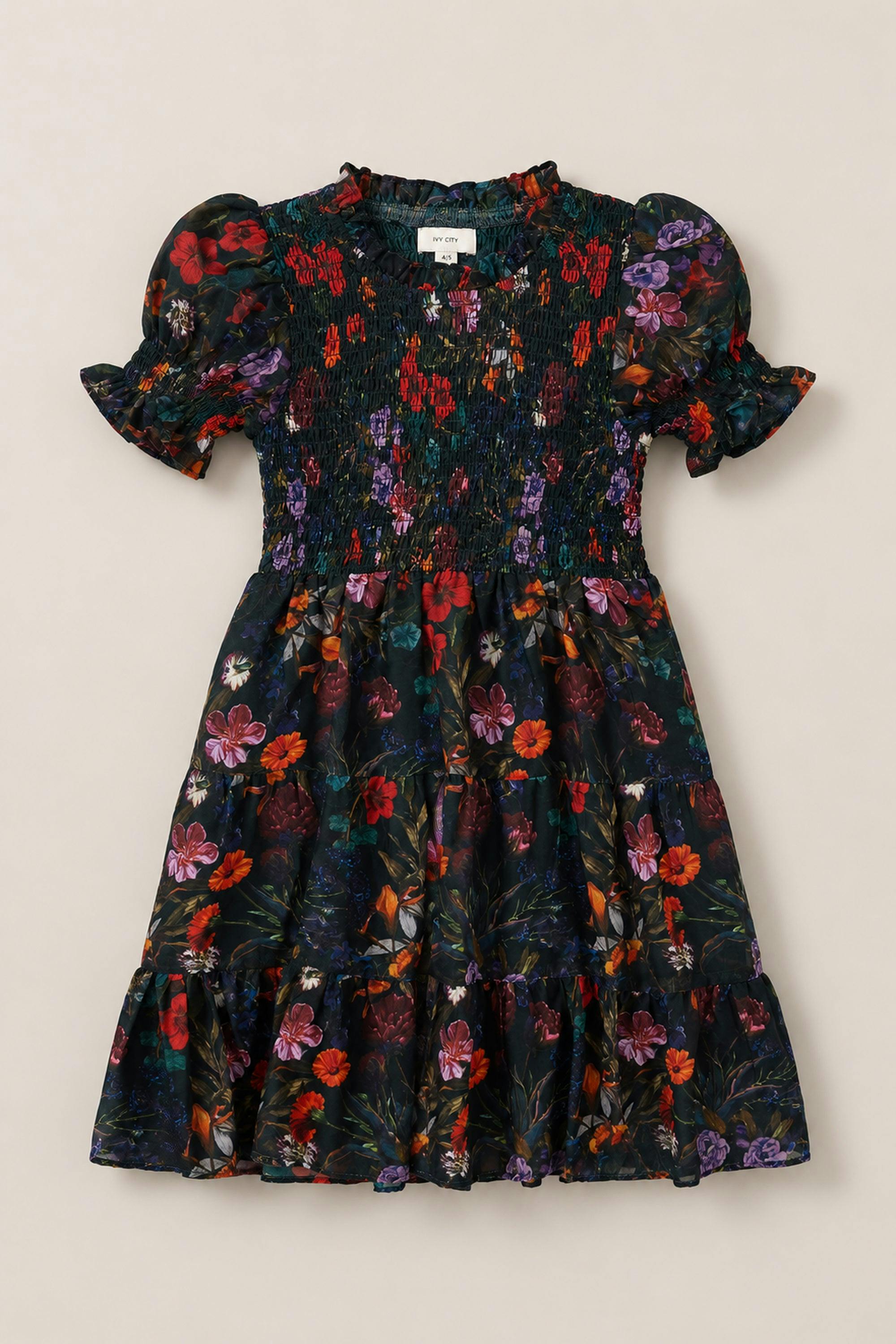 Mini Cordelia Dress in Evergreen Vivid Meadow