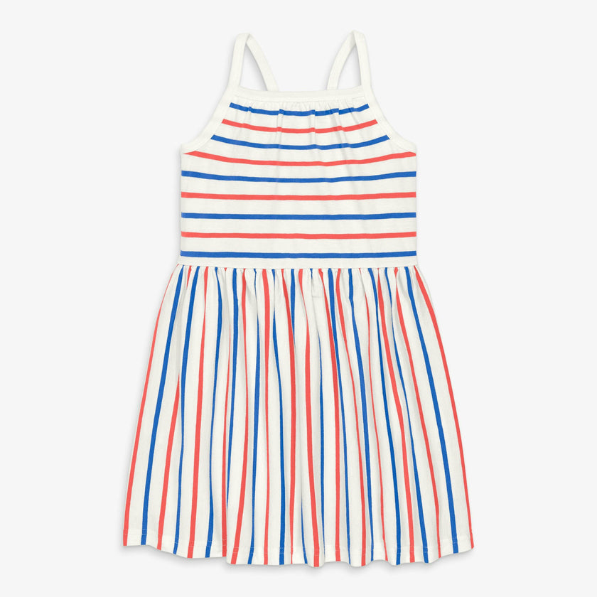 Kids boardwalk dress in stripe