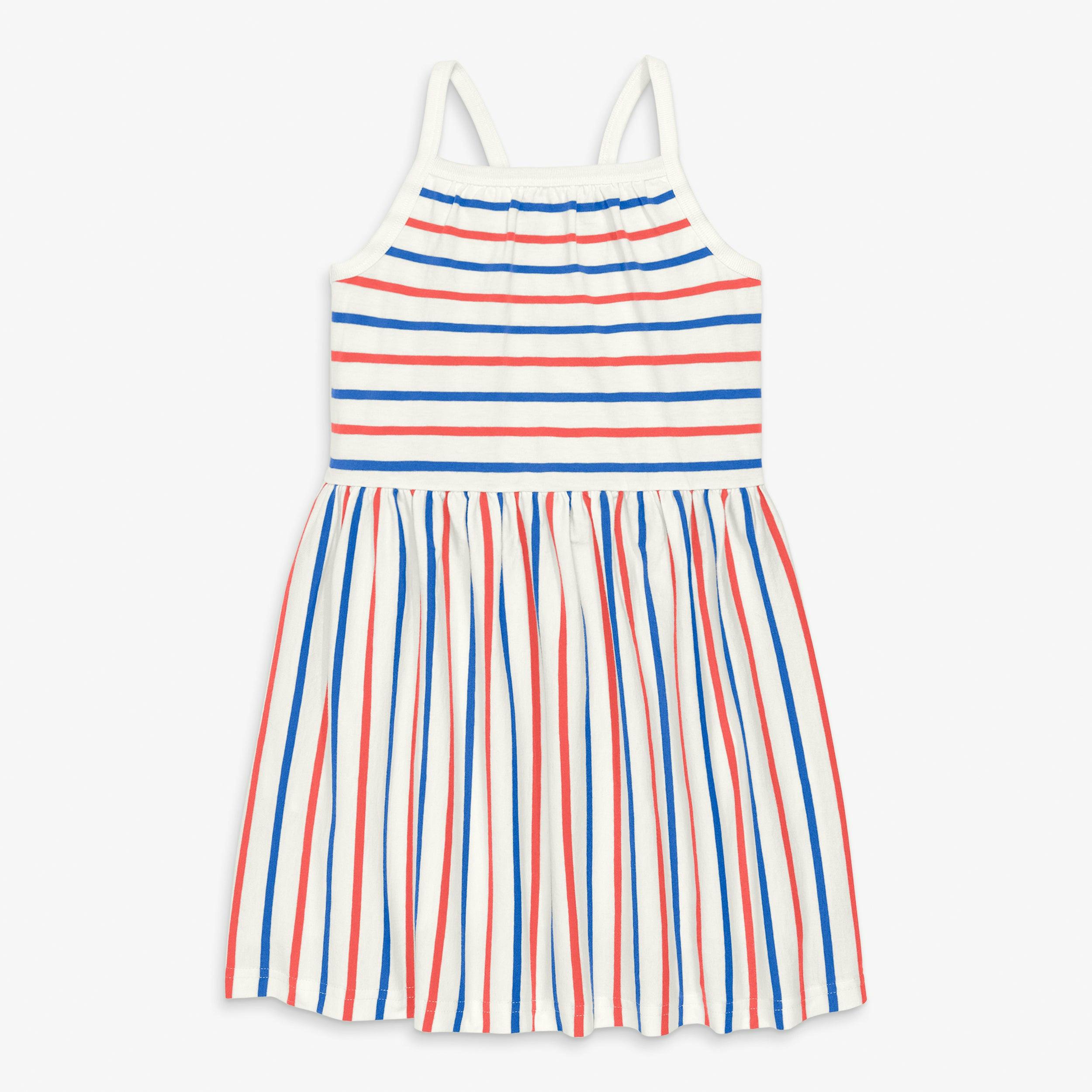 Kids boardwalk dress in stripe
