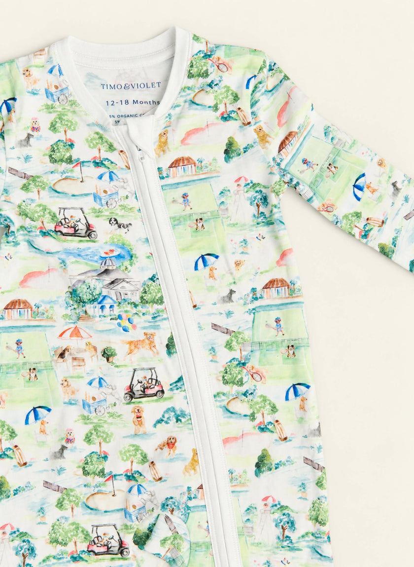 Baby Zippered One-Piece - Dog Days at the Club