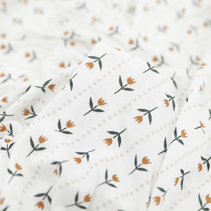 Stretch Knit Swaddle Blanket - Tulip Stripe