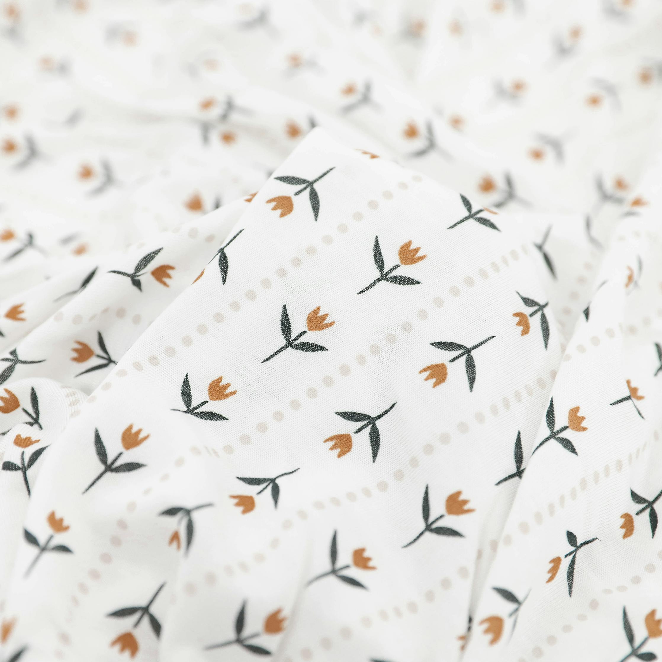 Stretch Knit Swaddle Blanket - Tulip Stripe