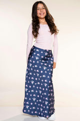 Washed Satin Maxi Skirt