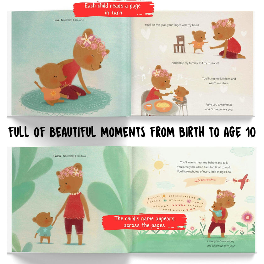 Grandma and Us / Me (A Personalized Read-Aloud Gift from upto 4 Grandkids to Grandmom)