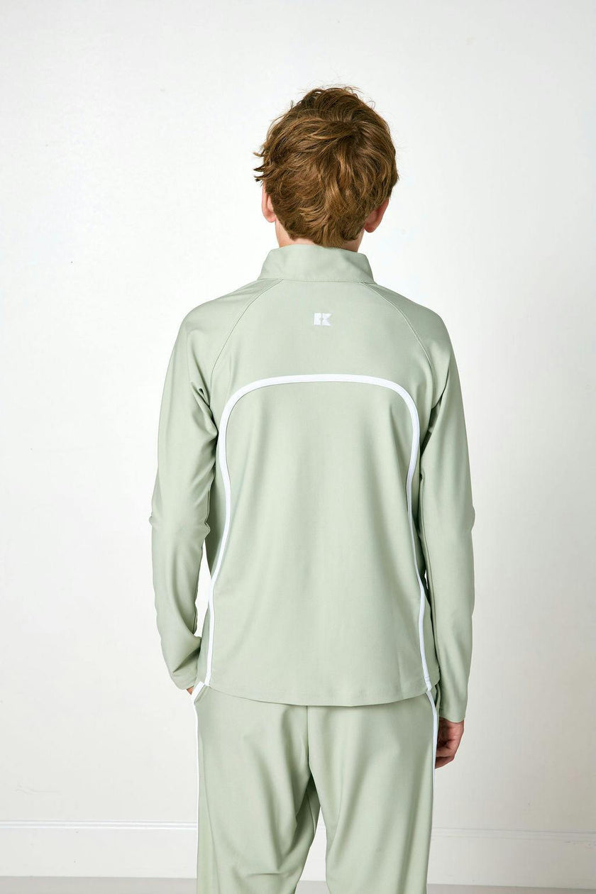 sage retro half-zip