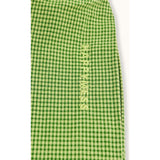 women's vichy frilled pants - matcha green