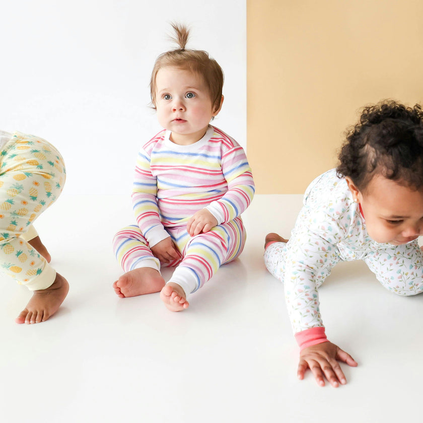 Rainbow Stripe 2-piece Pajama